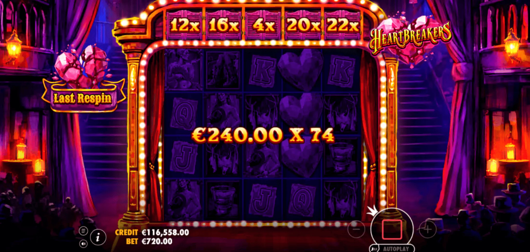 Heartbreakers - menu sa pagbili ng bonus para sa Standard Respin at Super Respin